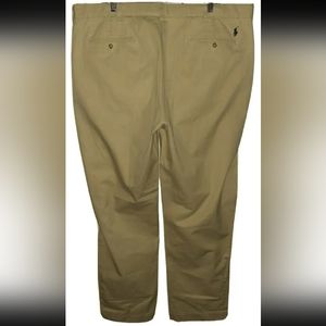 Mens 42B-34 POLO Ralph Lauren 100% Cotton Flat Front CLASSIC FIT Khakis, Chinos